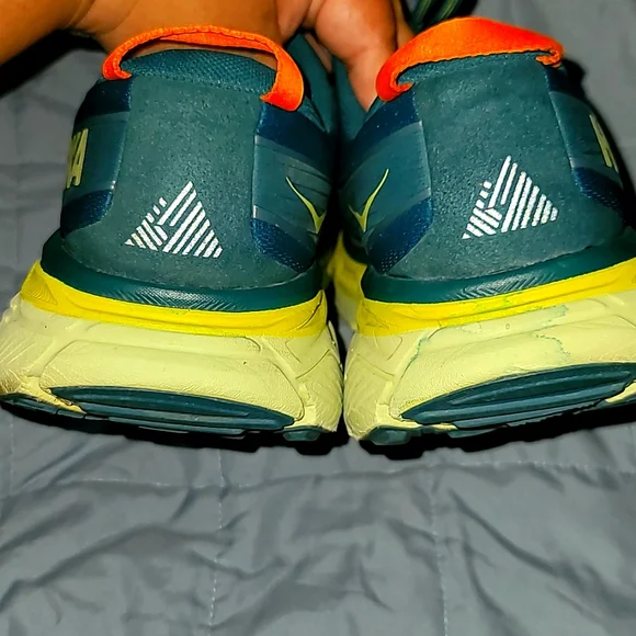 Hoka Teal and Yellow Athletic Shoes - Picture 3 of 6